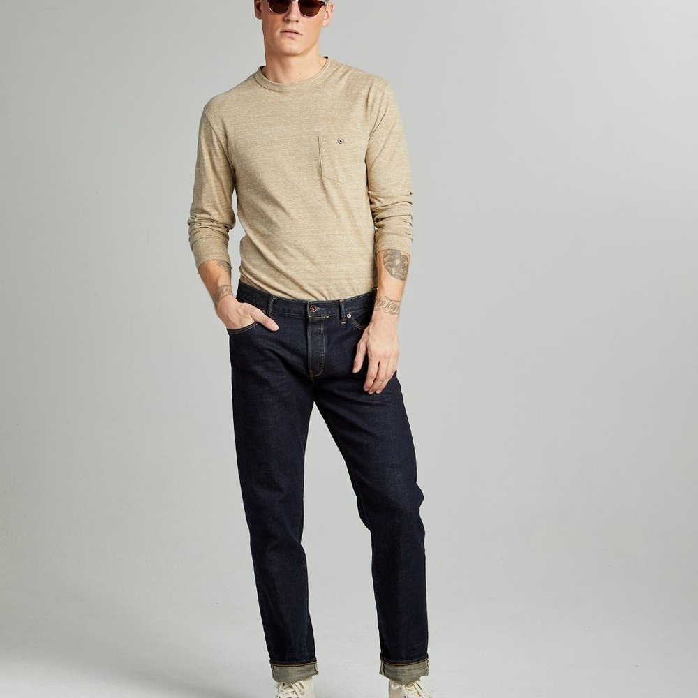 Todd Snyder Slim Selvedge White Oak Cone Jeans
